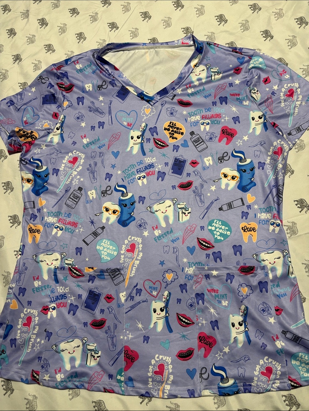 Dentistry Themed Scrub Top